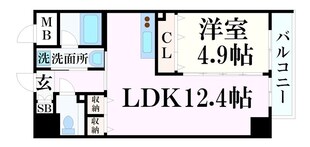 ルガールボニート新神戸の物件間取画像